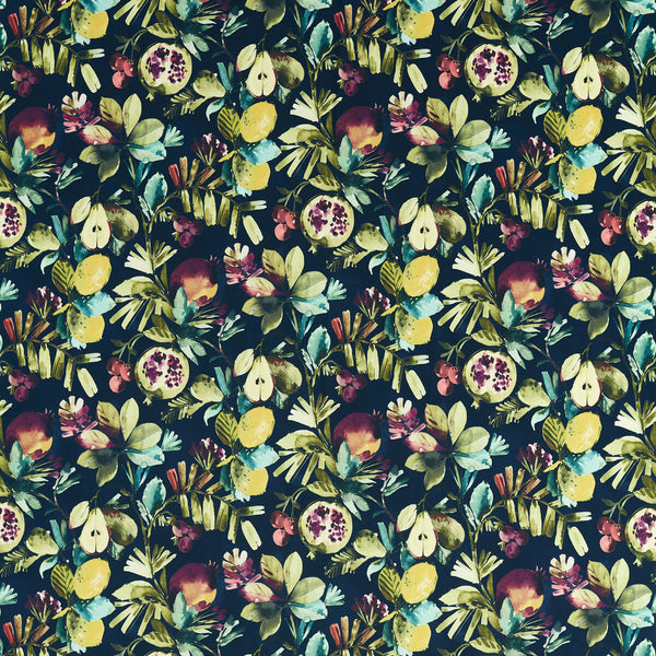 Fruta - Midnight Velvet Multi By Clarke And Clarke | Amazonia By Studio G For C&C |Botanical & Floral  Multipurpose Print