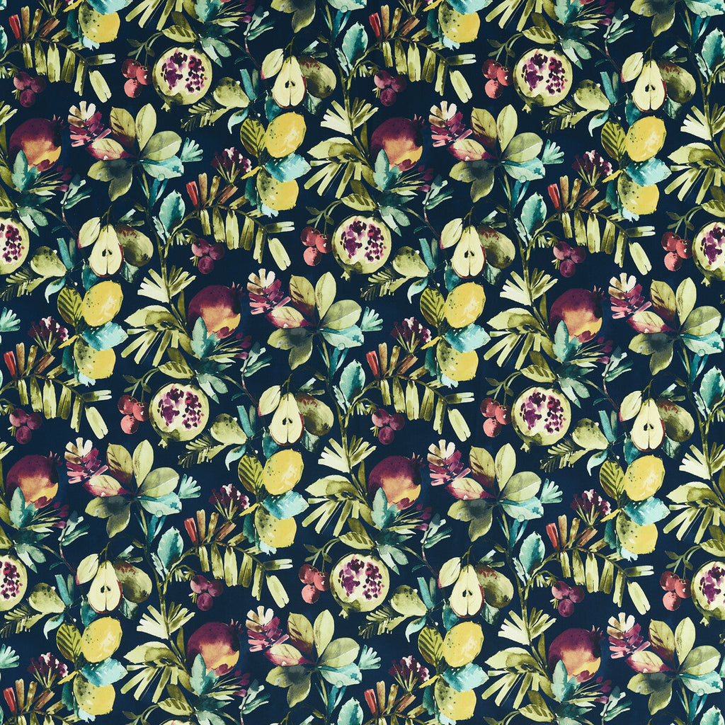 Samples and Purchasing available for Fruta - Midnight Velvet Multi By Clarke And Clarke | Amazonia By Studio G For C&C |Botanical & Floral  Multipurpose Print at Designer Wallcoverings and Fabrics