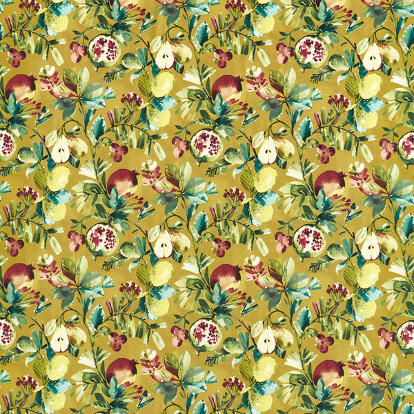 Fruta - Ochre Velvet Multi By Clarke And Clarke | Amazonia By Studio G For C&C |Botanical & Floral  Multipurpose Print