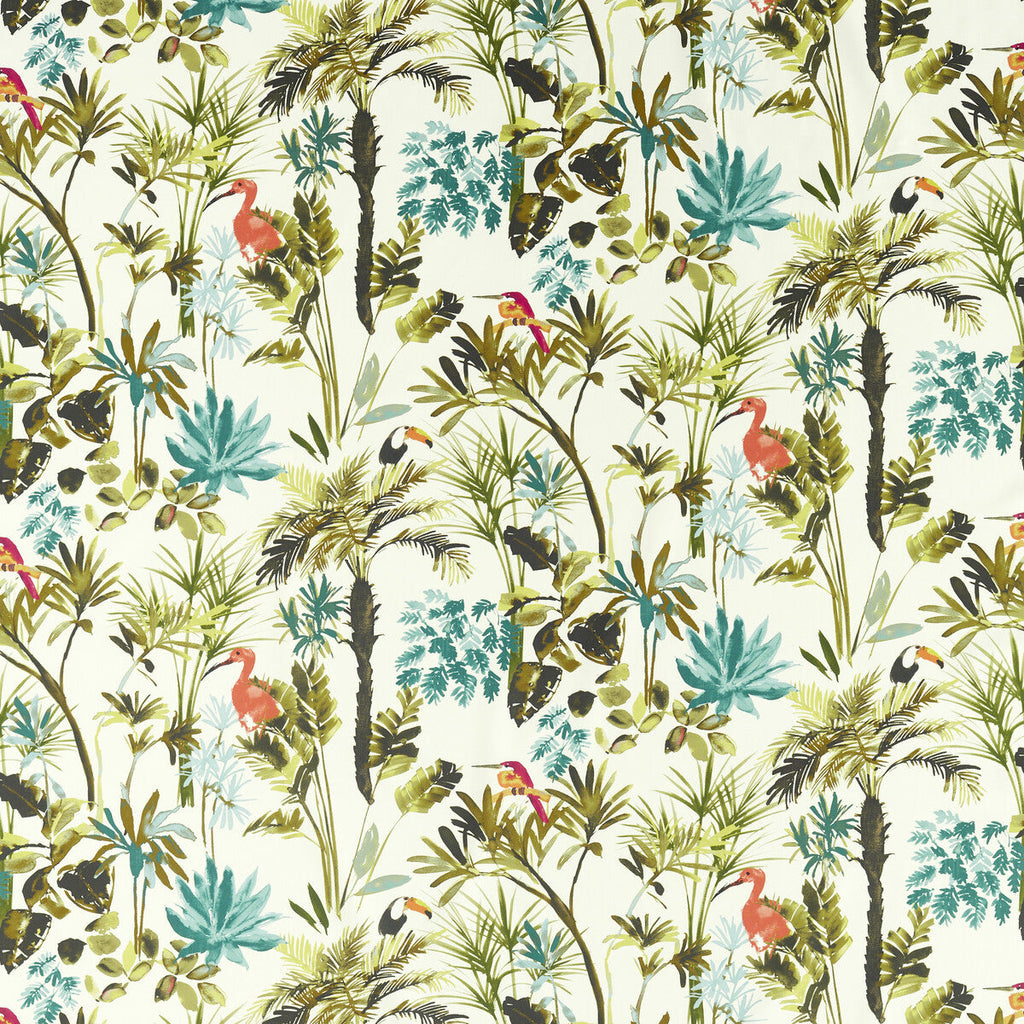 Samples and Purchasing available for Palm - Sky Multi By Clarke And Clarke | Amazonia By Studio G For C&C |Animal/Insects Botanical & Floral Multipurpose Print at Designer Wallcoverings and Fabrics