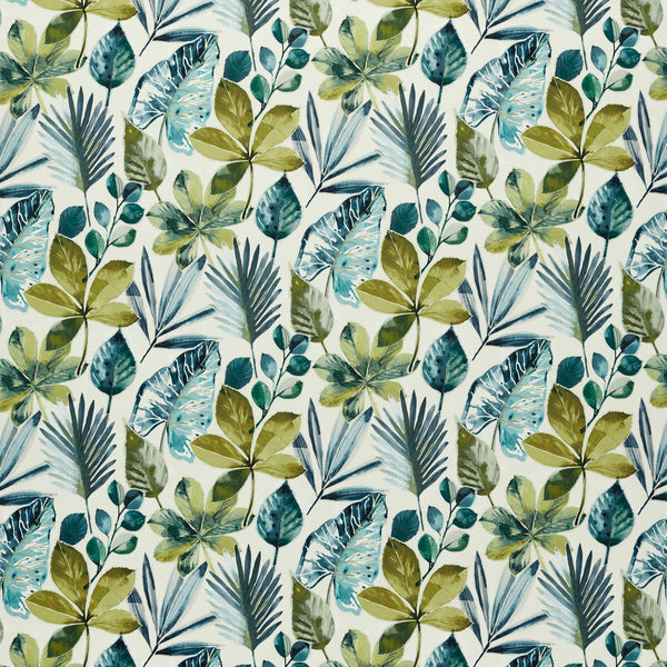 Rainforest - Glade Velvet Blue By Clarke And Clarke | Amazonia By Studio G For C&C |Botanical & Floral  Multipurpose Print