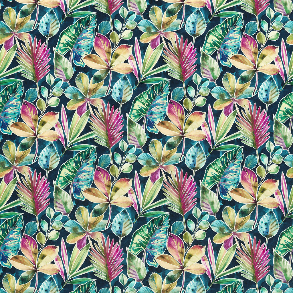 Samples and Purchasing available for Rainforest - Mult Velveti Multi By Clarke And Clarke | Amazonia By Studio G For C&C |Botanical & Floral  Multipurpose Print at Designer Wallcoverings and Fabrics