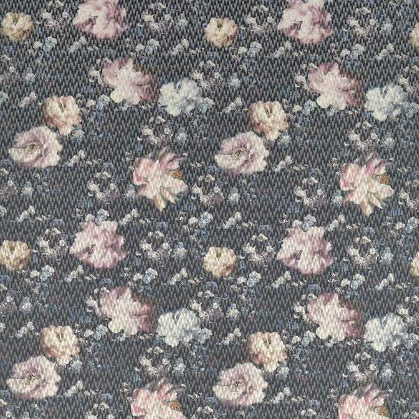 Camile - Blush/Charcoal Charcoal By Clarke And Clarke | Clarke & Clarke Fusion |Botanical & Floral  Drapery Print