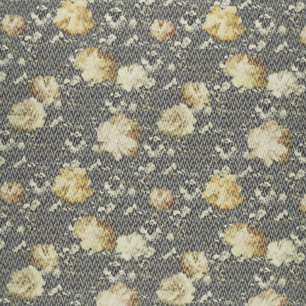 Camile - Chartreuse/Charcoal Charcoal By Clarke And Clarke | Clarke & Clarke Fusion |Botanical & Floral  Drapery Print