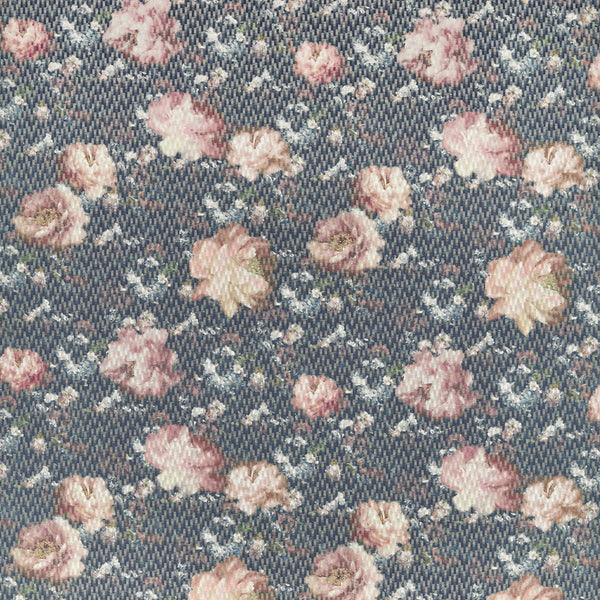Camile - Spice/Dusk Blue By Clarke And Clarke | Clarke & Clarke Fusion |Botanical & Floral  Drapery Print