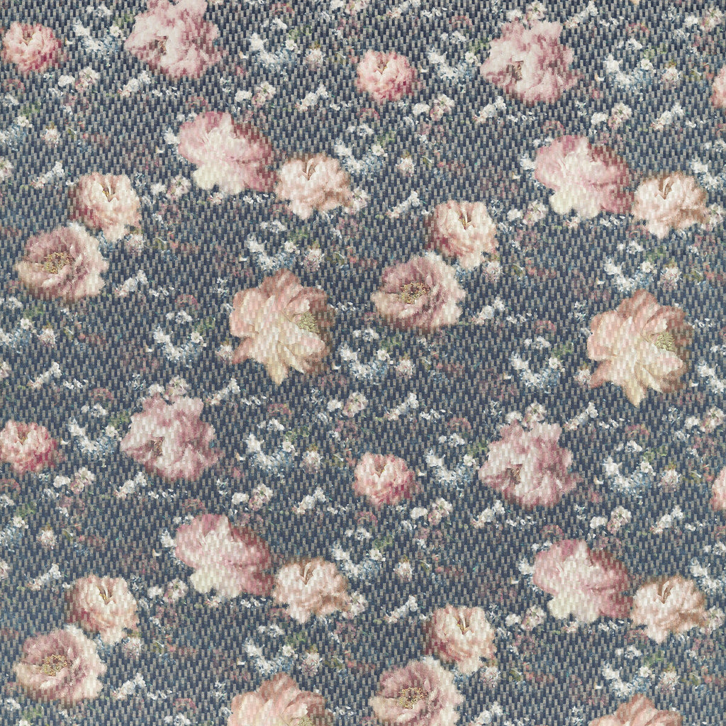 Samples and Purchasing available for Camile - Spice/Dusk Blue By Clarke And Clarke | Clarke & Clarke Fusion |Botanical & Floral  Drapery Print at Designer Wallcoverings and Fabrics