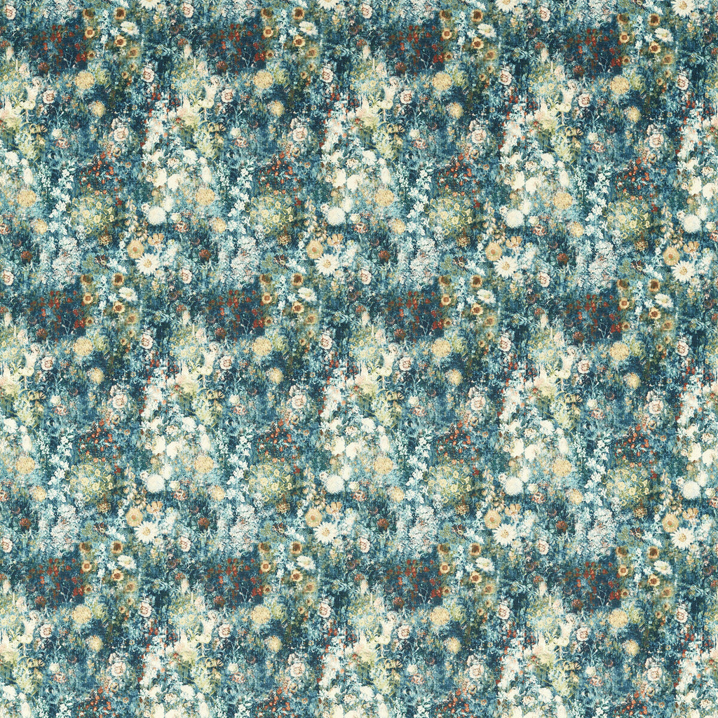 Samples and Purchasing available for Rosedene - Denim/Spice Blue By Clarke And Clarke | Country Escape By Studio G For C&C |Botanical & Floral  Multipurpose Print at Designer Wallcoverings and Fabrics