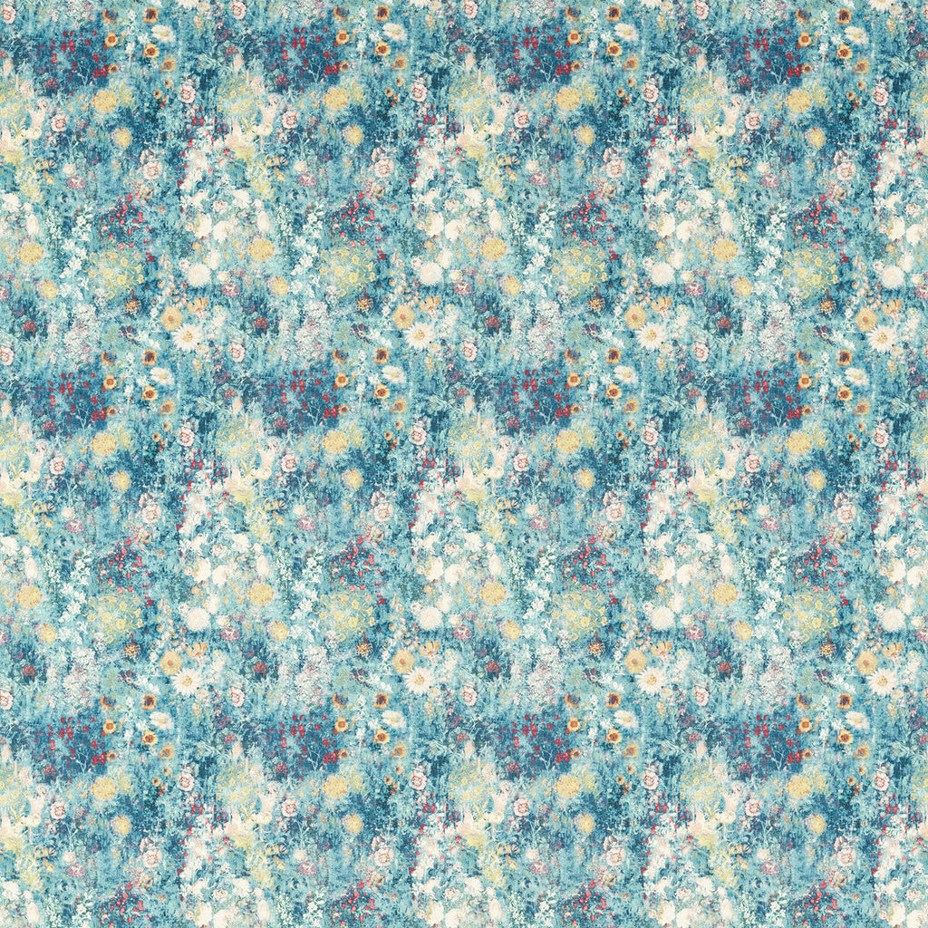 Samples and Purchasing available for Rosedene - Mineral Turquoise By Clarke And Clarke | Country Escape By Studio G For C&C |Botanical & Floral  Multipurpose Print at Designer Wallcoverings and Fabrics
