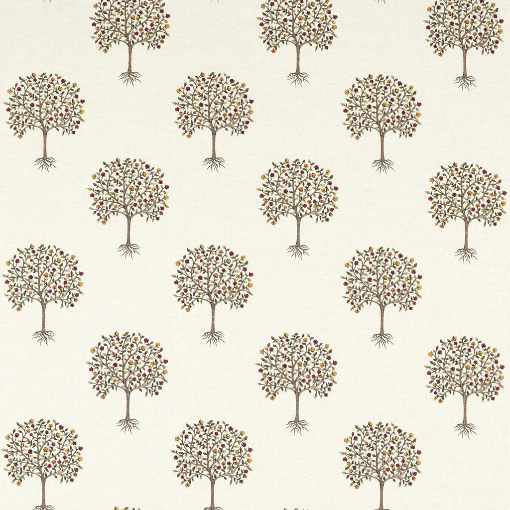 Samples and Purchasing available for Bergamot - Multi/Linen Multi By Clarke And Clarke | Clarke & Clarke Vintage |Botanical & Floral Texture Drapery Embroidery at Designer Wallcoverings and Fabrics