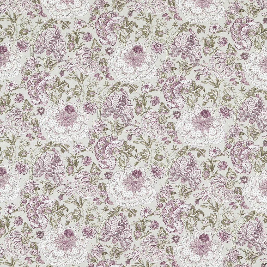 Samples and Purchasing available for Lucienne - Raspberry/Linen Purple By Clarke And Clarke | Clarke & Clarke Vintage |Botanical & Floral  Multipurpose Print at Designer Wallcoverings and Fabrics
