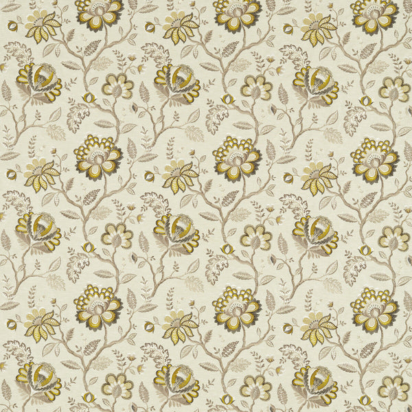 Adeline - Antique/Charcoal Grey By Clarke And Clarke | Clarke & Clarke Vintage |Botanical & Floral Texture Drapery Embroidery