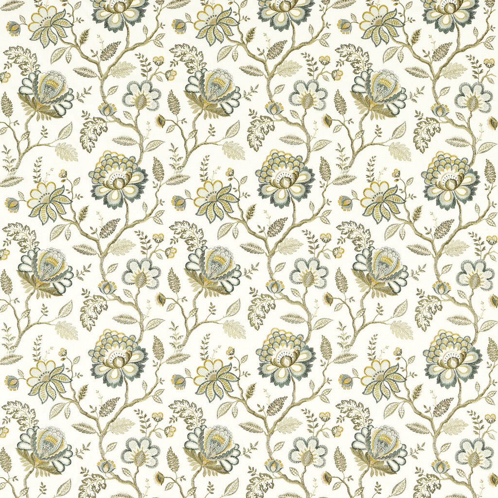 Samples and Purchasing available for Adeline - Teal Teal By Clarke And Clarke | Clarke & Clarke Vintage |Botanical & Floral Texture Drapery Embroidery at Designer Wallcoverings and Fabrics