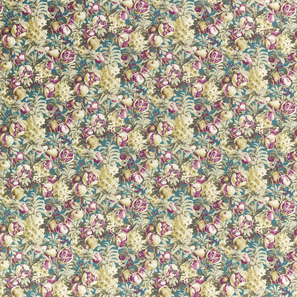 Francis - Teal Velvet Multi By Clarke And Clarke | Clarke & Clarke Vintage |Botanical & Floral  Multipurpose Print