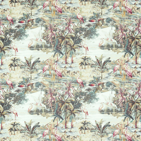 Habitat - Mineral Multi By Clarke And Clarke | Clarke & Clarke Vintage |Animal/Insects Botanical & Floral Multipurpose Print