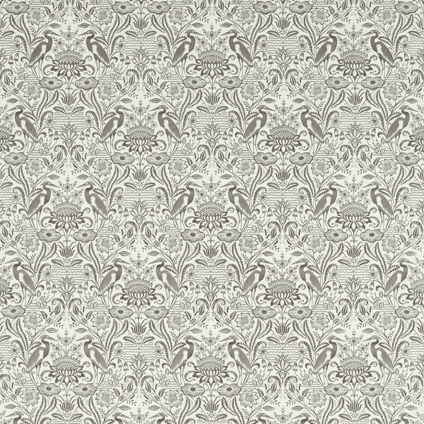 Nakuru - Charcoal/Linen Grey By Clarke And Clarke | Clarke & Clarke Vintage |Botanical & Floral Texture Drapery Embroidery