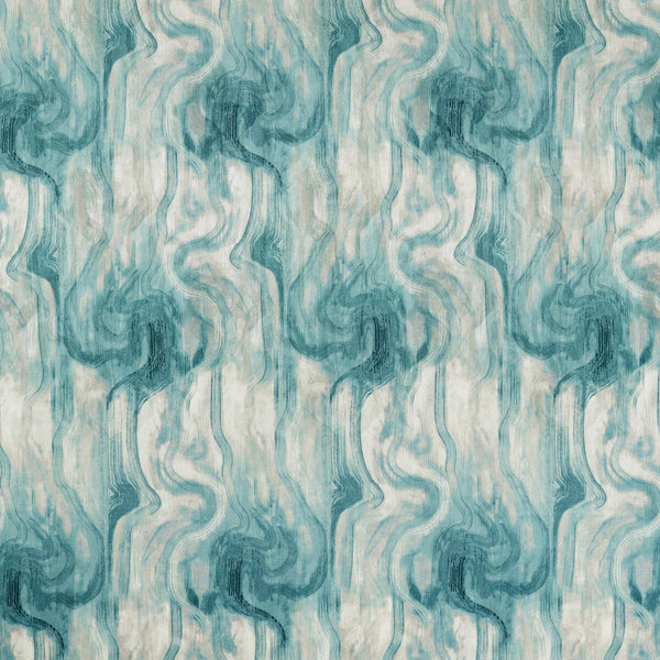Tessuto - Teal Teal By Clarke And Clarke | Clarke & Clarke Dimora |Modern  Drapery Print