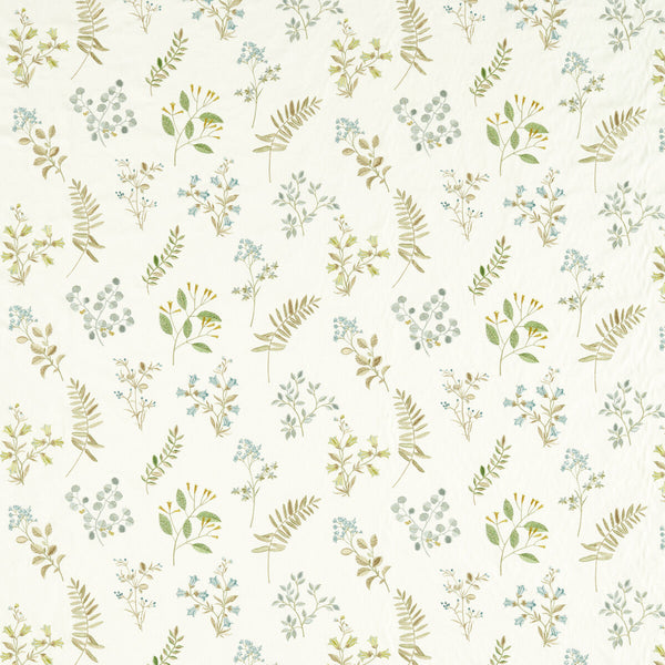 Brigitte - Apple/Mineral Turquoise By Clarke And Clarke | Clarke & Clarke Pavilion |Botanical & Floral Texture Drapery Embroidery