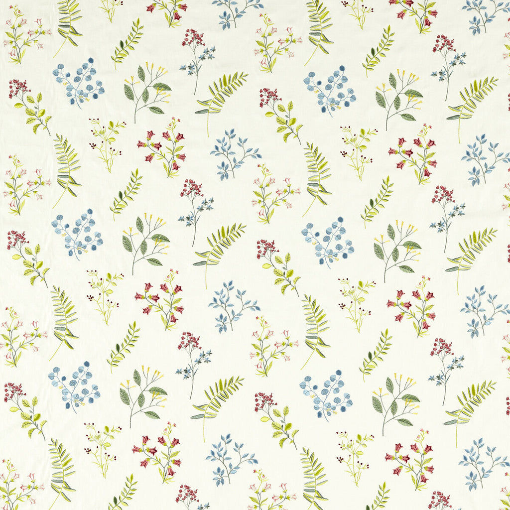 Samples and Purchasing available for Brigitte - Summer Multi By Clarke And Clarke | Clarke & Clarke Pavilion |Botanical & Floral Texture Drapery Embroidery at Designer Wallcoverings and Fabrics