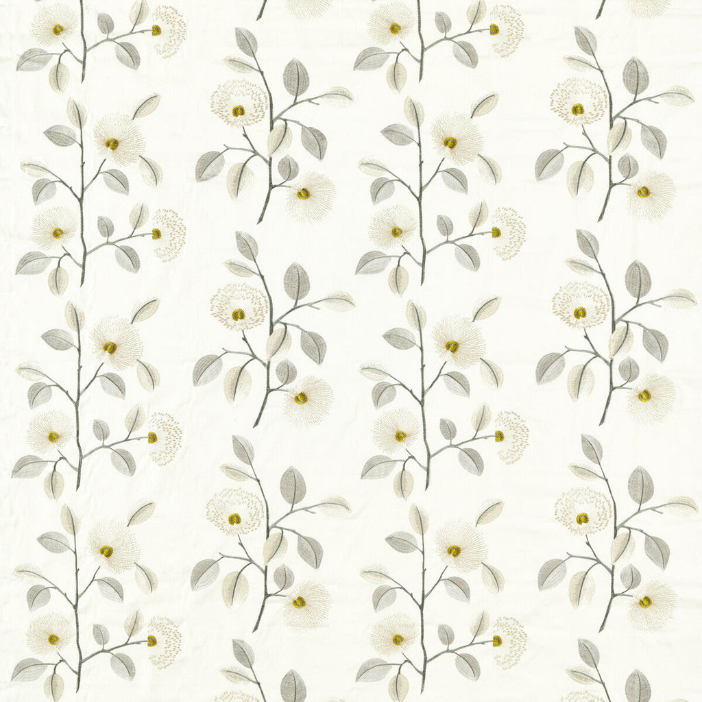 Samples and Purchasing available for Monique - Natural/Pewter Grey By Clarke And Clarke | Clarke & Clarke Pavilion |Botanical & Floral Texture Drapery Embroidery at Designer Wallcoverings and Fabrics