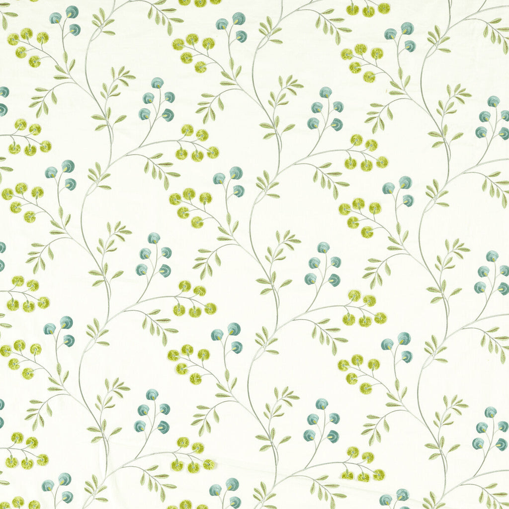 Samples and Purchasing available for Rochelle - Apple/Mineral Green By Clarke And Clarke | Clarke & Clarke Pavilion |Botanical & Floral Texture Drapery Embroidery at Designer Wallcoverings and Fabrics