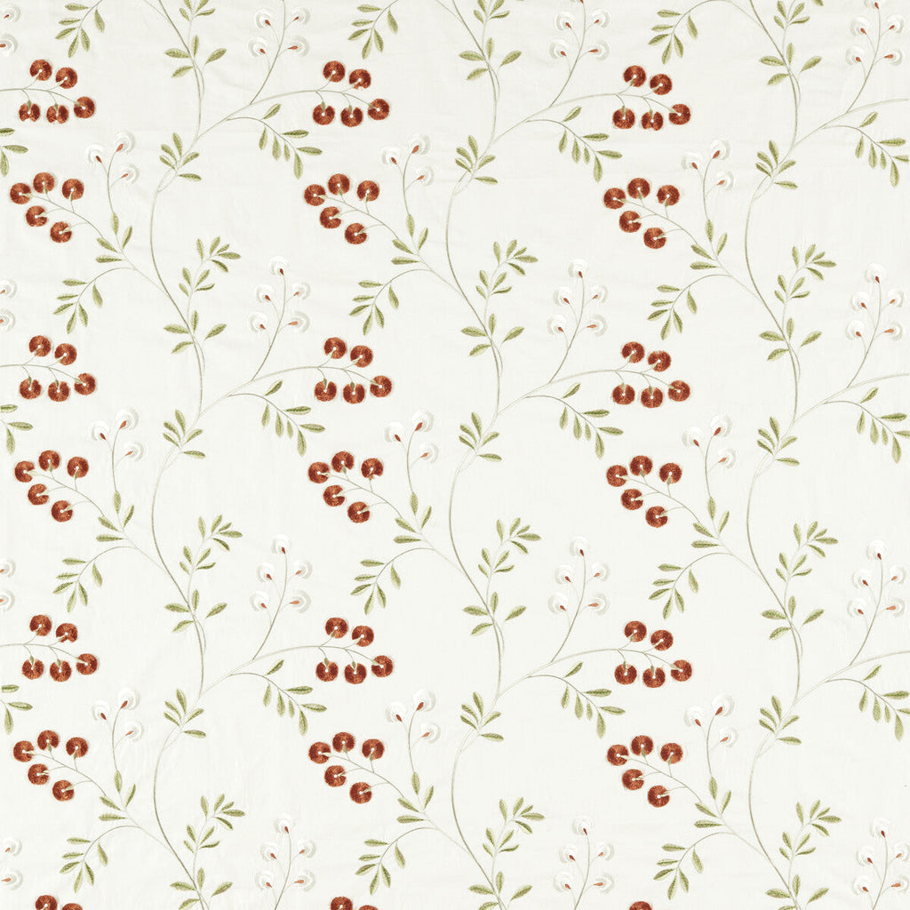 Samples and Purchasing available for Rochelle - Spice Rust By Clarke And Clarke | Clarke & Clarke Pavilion |Botanical & Floral Texture Drapery Embroidery at Designer Wallcoverings and Fabrics