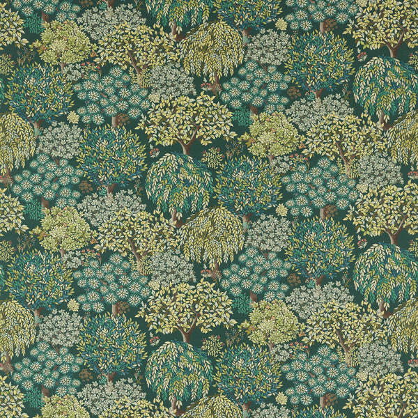 Tatton - Forest Green By Clarke And Clarke | Country Escape By Studio G For C&C |Botanical & Floral  Multipurpose Print