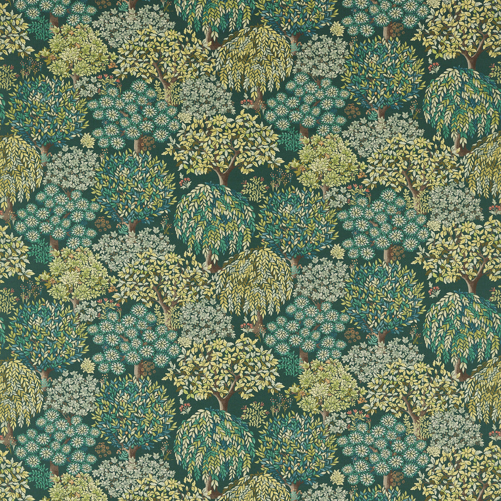 Samples and Purchasing available for Tatton - Forest Green By Clarke And Clarke | Country Escape By Studio G For C&C |Botanical & Floral  Multipurpose Print at Designer Wallcoverings and Fabrics