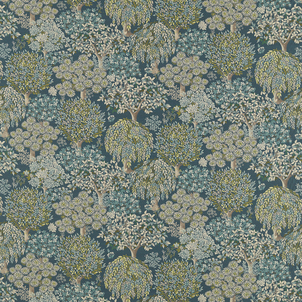 Tatton - Mineral Blue By Clarke And Clarke | Country Escape By Studio G For C&C |Botanical & Floral  Multipurpose Print