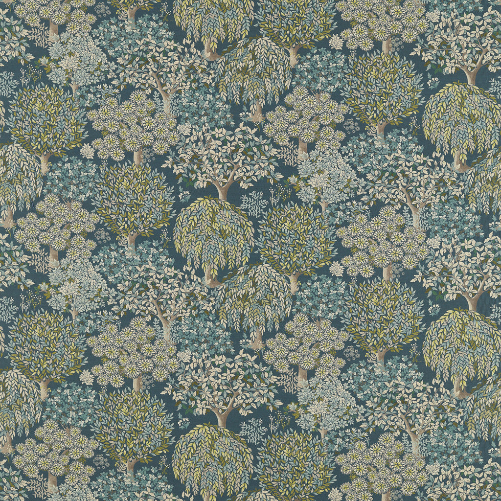 Samples and Purchasing available for Tatton - Mineral Blue By Clarke And Clarke | Country Escape By Studio G For C&C |Botanical & Floral  Multipurpose Print at Designer Wallcoverings and Fabrics