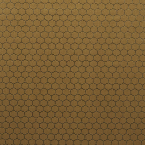 Hexa - Gold Gold By Clarke And Clarke | Illusion By Studio G For C&C | Geometric Upholstery Velvet