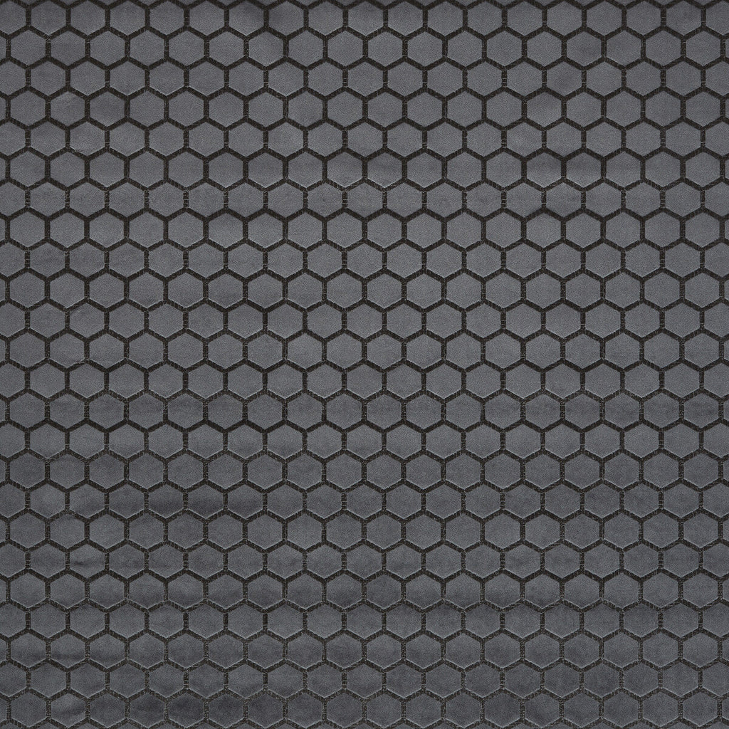 Samples and Purchasing available for Hexa - Smoke Grey By Clarke And Clarke | Illusion By Studio G For C&C | Geometric Upholstery Velvet at Designer Wallcoverings and Fabrics