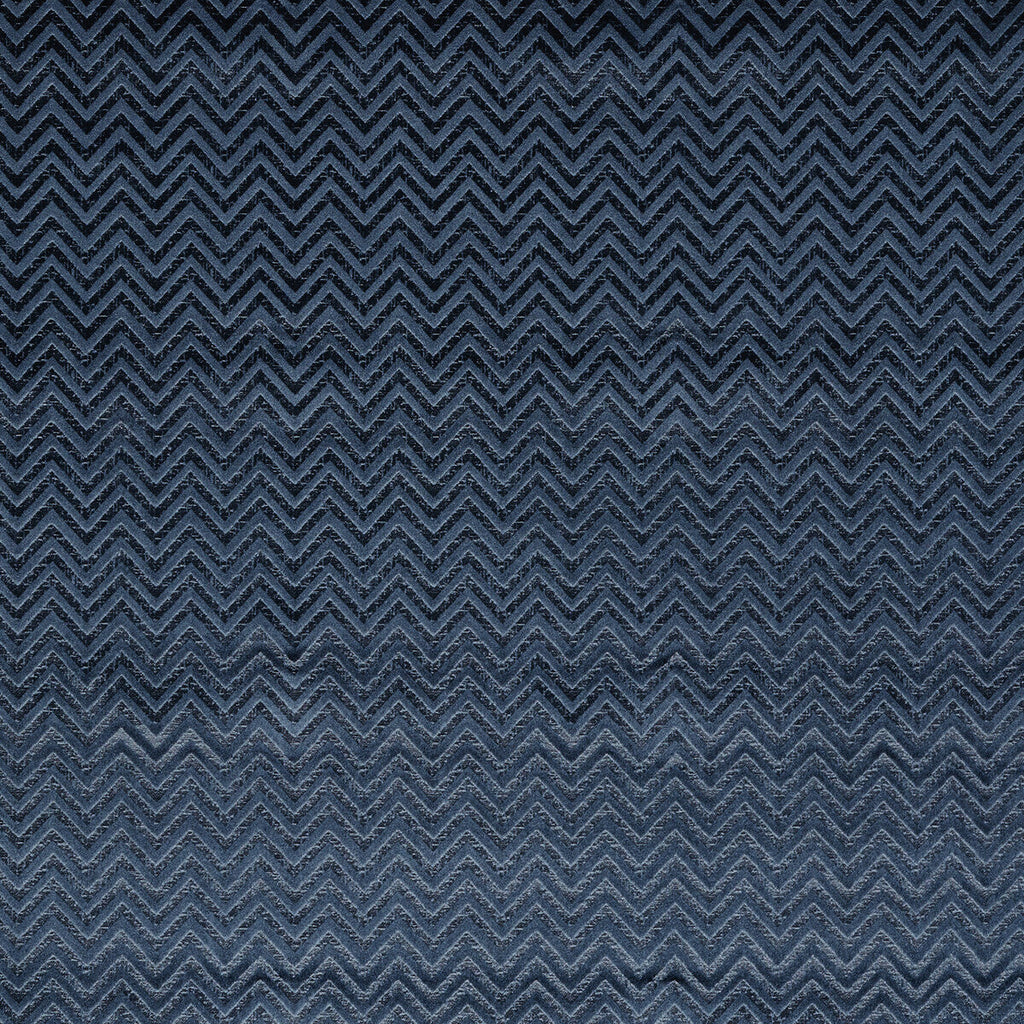 Samples and Purchasing available for Nexus - Midnight Dark Blue By Clarke And Clarke | Illusion By Studio G For C&C | Flamestitch Upholstery Velvet at Designer Wallcoverings and Fabrics