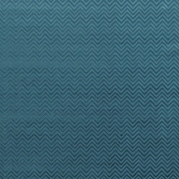 Nexus - Peacock Teal By Clarke And Clarke | Illusion By Studio G For C&C | Flamestitch Upholstery Velvet