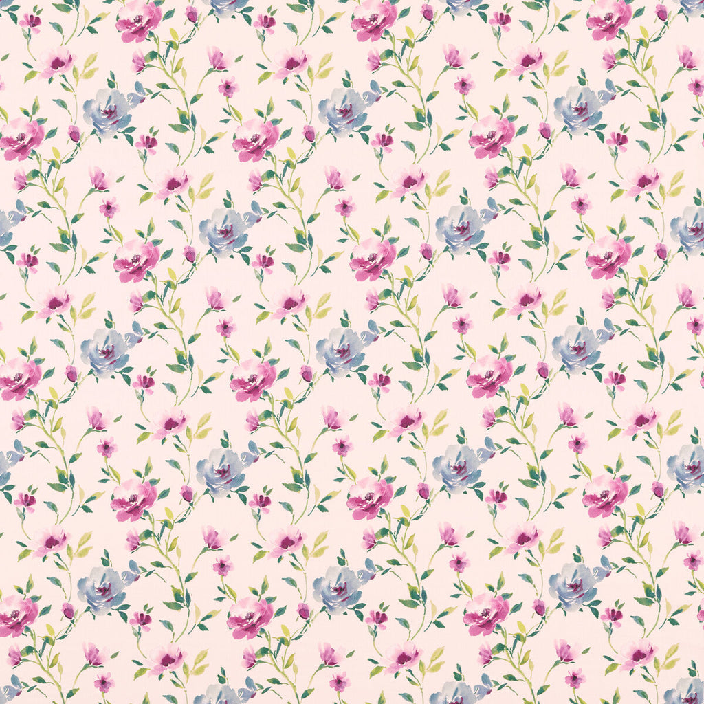 Samples and Purchasing available for Serena - Damson Pink By Clarke And Clarke | Floral Flourish By Studio G For C&C |Botanical & Floral  Multipurpose Print at Designer Wallcoverings and Fabrics