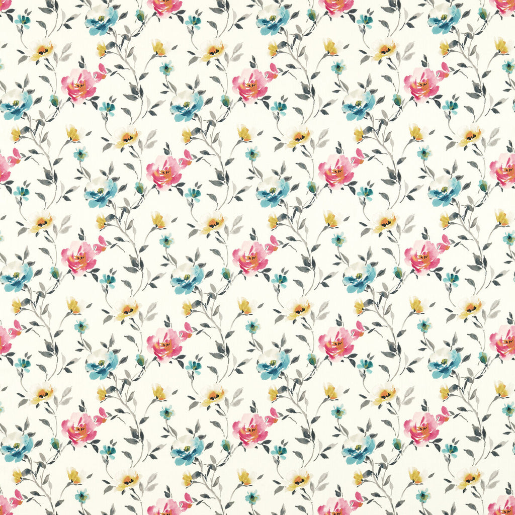 Samples and Purchasing available for Serena - Ivory Multi By Clarke And Clarke | Floral Flourish By Studio G For C&C |Botanical & Floral  Multipurpose Print at Designer Wallcoverings and Fabrics