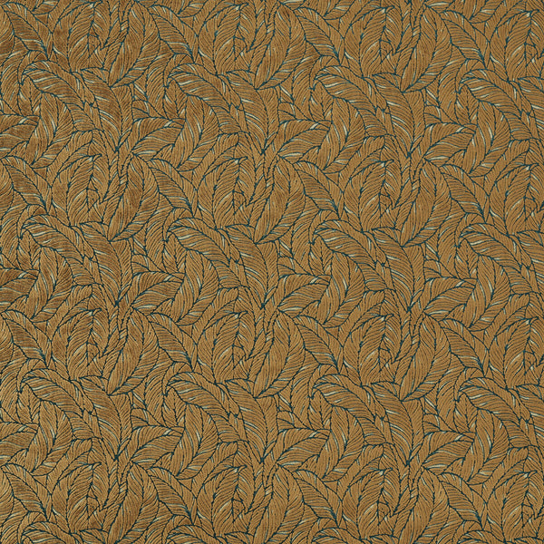 Selva - Antique/Gold Velvet Brown By Clarke And Clarke | Clarke & Clarke Exotica 2 | Botanical & Floral Upholstery Velvet