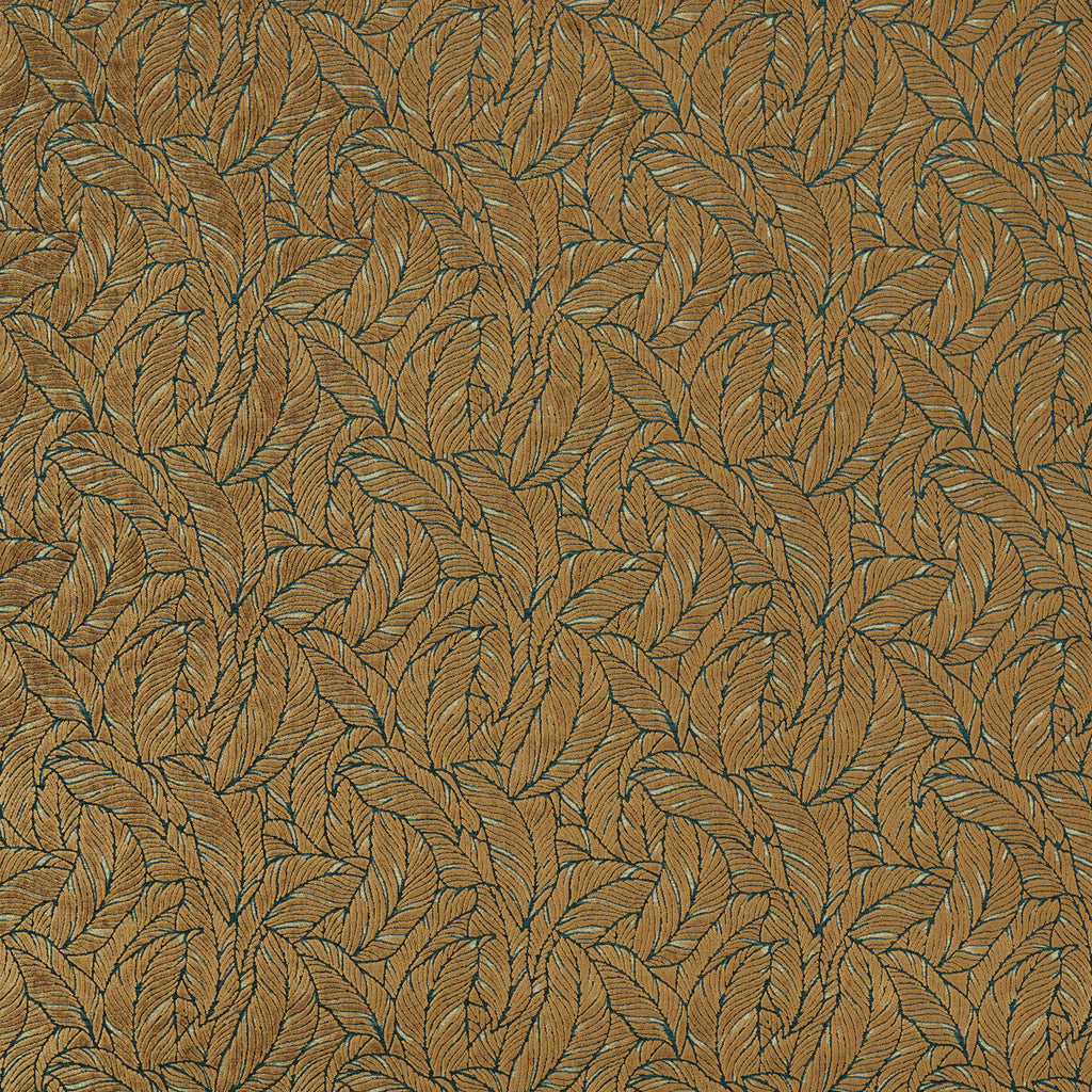 Samples and Purchasing available for Selva - Antique/Gold Velvet Brown By Clarke And Clarke | Clarke & Clarke Exotica 2 | Botanical & Floral Upholstery Velvet at Designer Wallcoverings and Fabrics