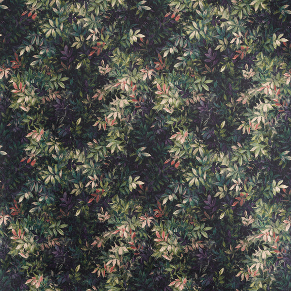 Congo - Amethyst/Emerald Velvet Purple By Clarke And Clarke | Clarke & Clarke Exotica 2 | Botanical & Floral Multipurpose Velvet