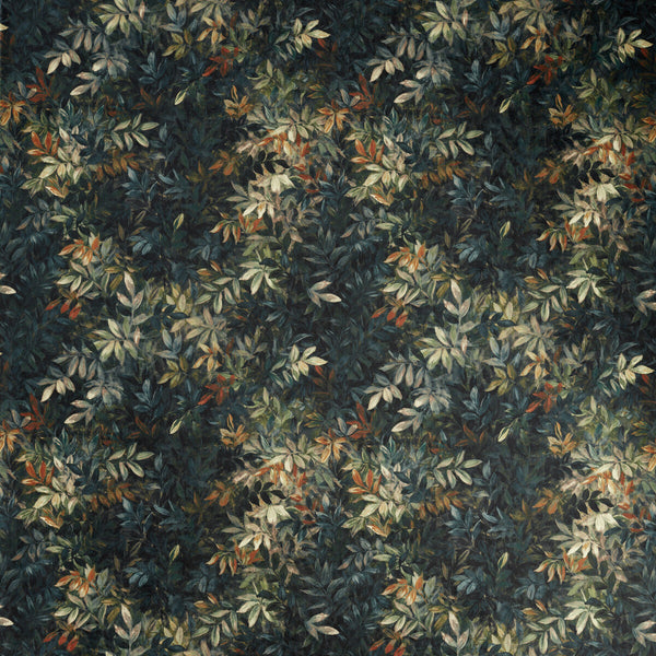 Congo - Antique Velvet Blue By Clarke And Clarke | Clarke & Clarke Exotica 2 | Botanical & Floral Multipurpose Velvet