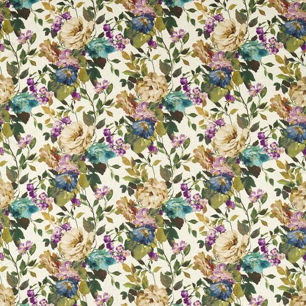 Bloom - Amethyst Purple By Clarke And Clarke | Clarke & Clarke Exotica 2 |Botanical & Floral  Multipurpose Print