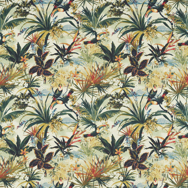 Toucan - Antique Multi By Clarke And Clarke | Clarke & Clarke Exotica 2 |Animal/Insects Botanical & Floral Multipurpose Print