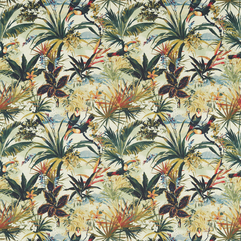 Samples and Purchasing available for Toucan - Antique Multi By Clarke And Clarke | Clarke & Clarke Exotica 2 |Animal/Insects Botanical & Floral Multipurpose Print at Designer Wallcoverings and Fabrics