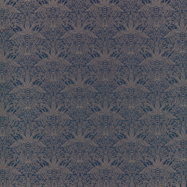 Leopardo - Midnight/Copper Jacquard Bronze By Clarke And Clarke | Clarke & Clarke Exotica 2 |Animal/Insects Botanical & Floral Upholstery
