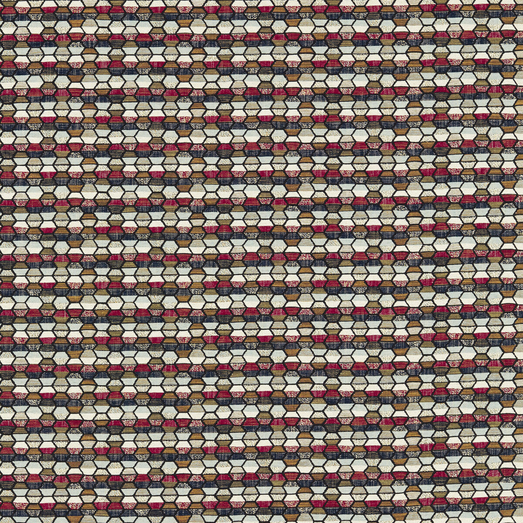 Samples and Purchasing available for Cosmic - Midnight/Ruby Dark Blue By Clarke And Clarke | Clarke And Clarke Equinox 2 | Geometric Upholstery Chenille at Designer Wallcoverings and Fabrics