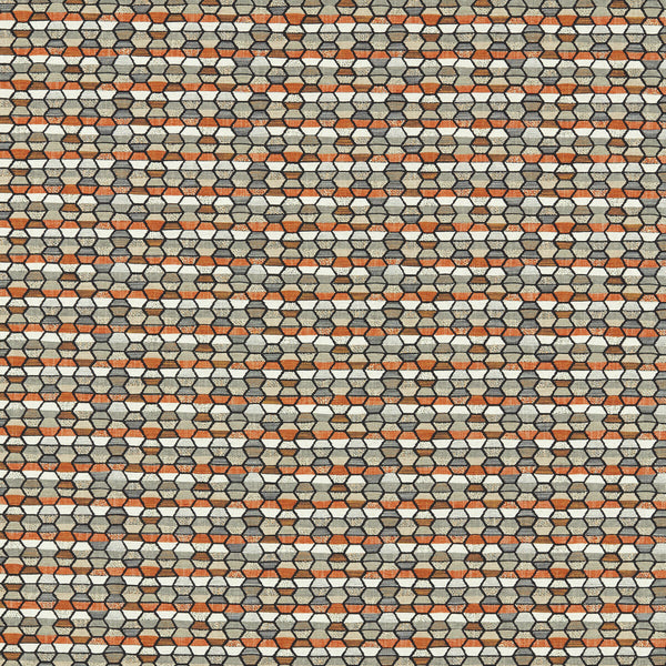Cosmic - Spice Orange By Clarke And Clarke | Clarke And Clarke Equinox 2 | Geometric Upholstery Chenille