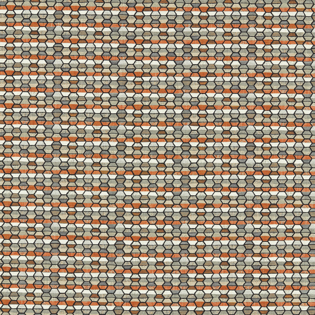 Samples and Purchasing available for Cosmic - Spice Orange By Clarke And Clarke | Clarke And Clarke Equinox 2 | Geometric Upholstery Chenille at Designer Wallcoverings and Fabrics