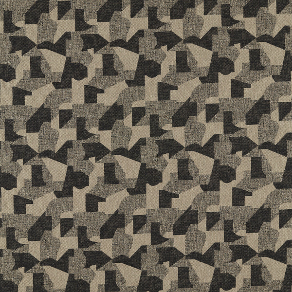 Espen - Charcoal/Linen Black By Clarke And Clarke | Clarke & Clarke Soren |Geometric Texture Upholstery