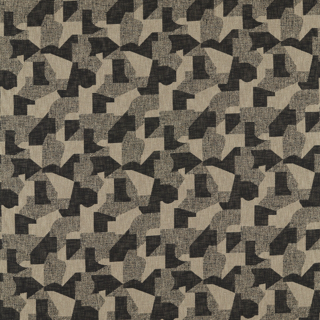 Samples and Purchasing available for Espen - Charcoal/Linen Black By Clarke And Clarke | Clarke & Clarke Soren |Geometric Texture Upholstery  at Designer Wallcoverings and Fabrics