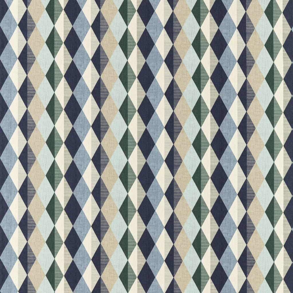 Samples and Purchasing available for Denver - Mineral/Navy Dark Blue By Clarke And Clarke | Formations By Studio G For C&C |Diamond Stripes Multipurpose Print at Designer Wallcoverings and Fabrics