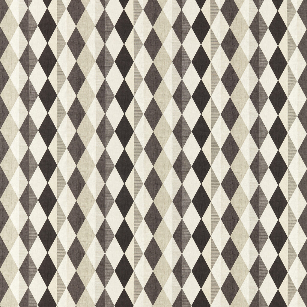 Samples and Purchasing available for Denver - Monochrome Black By Clarke And Clarke | Formations By Studio G For C&C |Diamond Stripes Multipurpose Print at Designer Wallcoverings and Fabrics